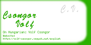 csongor volf business card